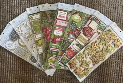 Anna Griffin 8 Packs Of 10 Holiday Themed 3-Dimensional Stickers Autocollants - Image 1 of 3
