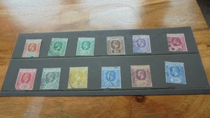 12 DIFFERENT USED 1917 SEYCHELLES POSTAGE STAMPS. - Picture 1 of 1