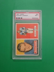 1957 Topps Howard Cassady ROOKIE RC #80 PSA 7 Heisman Winner Ohio St Legend - Picture 1 of 2