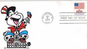 1975 #1662 FLAG OVER INDEPENDENCE HALL FDC W/ ELLIS HAND PAINTED CACHET UNADDR. - Picture 1 of 1