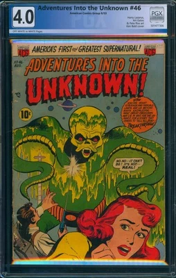 Adventures Into the Unknown #46 PGX 4.0 Ken Bald Cover 1953 Not CGC - Image 1 of 2