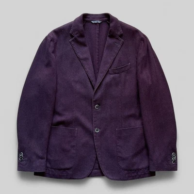 Canali Mens Unlined Burgundy Herringbone Wool/Cashmere Blazer – Size 54EU / 44US - Image 1 of 4