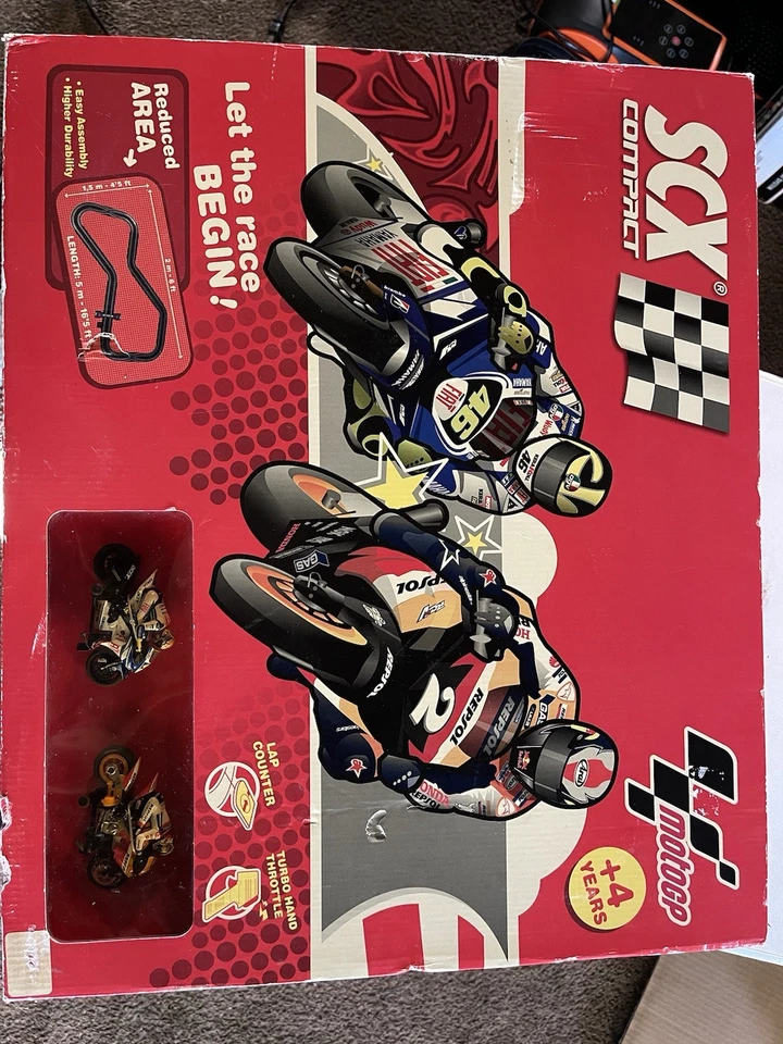 SCX Compact, MotoGP Motorcycle Racing Set, NOS, Valentino Rossi, Vr46, Pedrosa Foto 1 de 4
