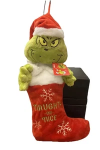 Medias de Navidad Dr. Seuss “The Grinch” Traviesas o Bonitas 19” Largas Nuevas Con Etiquetas - Imagen 1 de 6