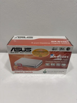Conmutador Asus 10/100/1000 Mbps Gigabit 8 puertos GX-D1081 - NUEVO Foto 1 de 4