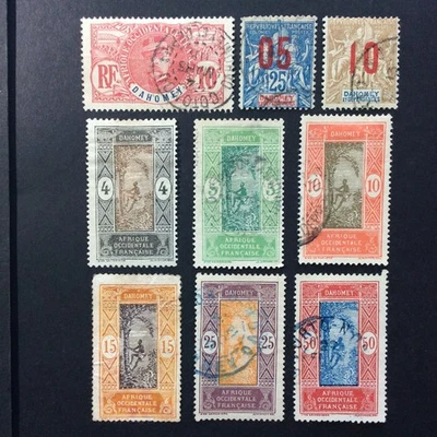 BroadviewStamps French Dahomey #21, 36, 39, 44, 45, 49, 50, 55, 66 used F-VF - Image 1 of 2