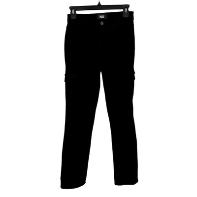 Pantalón PAIGE Jolie Cargo tiro medio pierna recta negro talla 25 Foto 1 de 4
