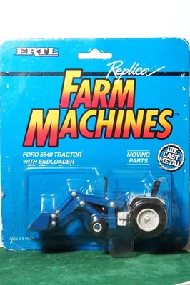 FORD 5640 Wheel Loader die-cast model, ERTL, 1/64 scale, blue/white - Image 1 of 4