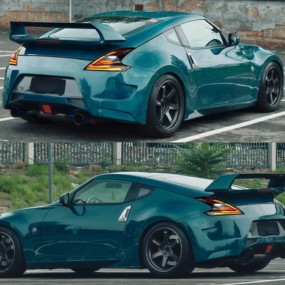 Pair Clear/Smoked Lens LED Tail Lights For Nissan 370Z Z34 2009-2020 Rear Lights Foto 1 de 4