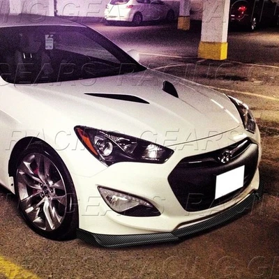 PARA 2013-2016 HYUNDAI GENESIS COUPE KS-STYLE PARA-CHOQUE DIANTEIRO PINTADO DE CARBONO LÁBIO - Imagem 1 de 4