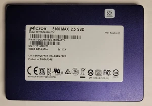 Micron 5100 MAX 960GB SATA 2.5 MTFDDAK960TCC SSD write intensive USA - Picture 1 of 3