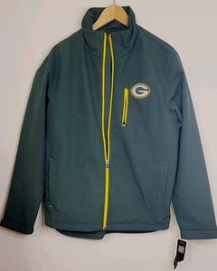 Green Bay Packers Men's Jacket Medium Full Zip All Seasons NWT NFL Team Apparel - Picture 1 of 9