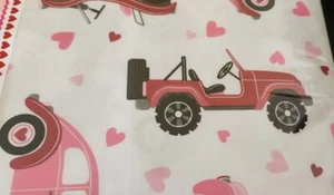 Kitchen Vinyl Tablecloth, 52x70" JEEP, Volkswagen, Dune Buggy, Love - Picture 1 of 9