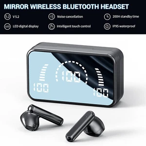 Wireless Bluetooth Earbuds Earphones Headphones with MIC Bass for Android iPhone - Zdjęcie 1 z 11