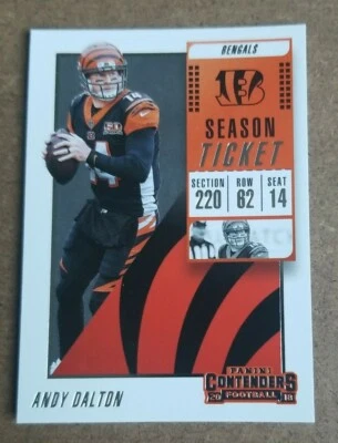 2018 Panini Contenders #78 Andy Dalton - Cincinnati Bengals  - Image 1 of 2