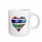 3dRose I Heart Books - love heart shape containing colorful rainbow bookshelf Mu