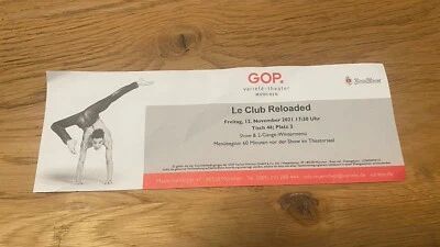 Eintrittskarte GOP München - Le Club Reloaded - 12.11.2021 - Bild 1 von 2