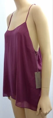 Blusa Jennifer Lopez Vida Loca Sin Mangas Drapeada Lateral Dulce Violeta XL NUEVA CON ETIQUETAS Foto 1 de 4