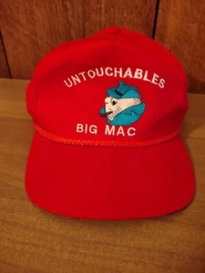 Untouchables Big Mac Adjustable Red Base Ball Cap Hat Visor New Vintage - Picture 1 of 3
