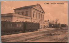 CARTOLINA TERAMO TRENO STAZIONE SUPER 3X51
