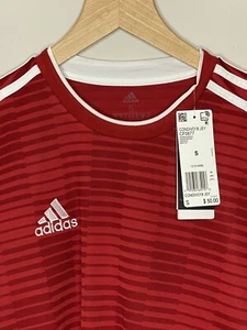 adidas Men's Condivo 18 Soccer Shirt Jersey Red Small Climalite NWT - Picture 1 of 11