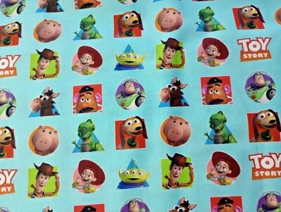 Crafts Fabrics Disney Pixar Toy Story Buzz 150cm Digital Printed 100% Cotton