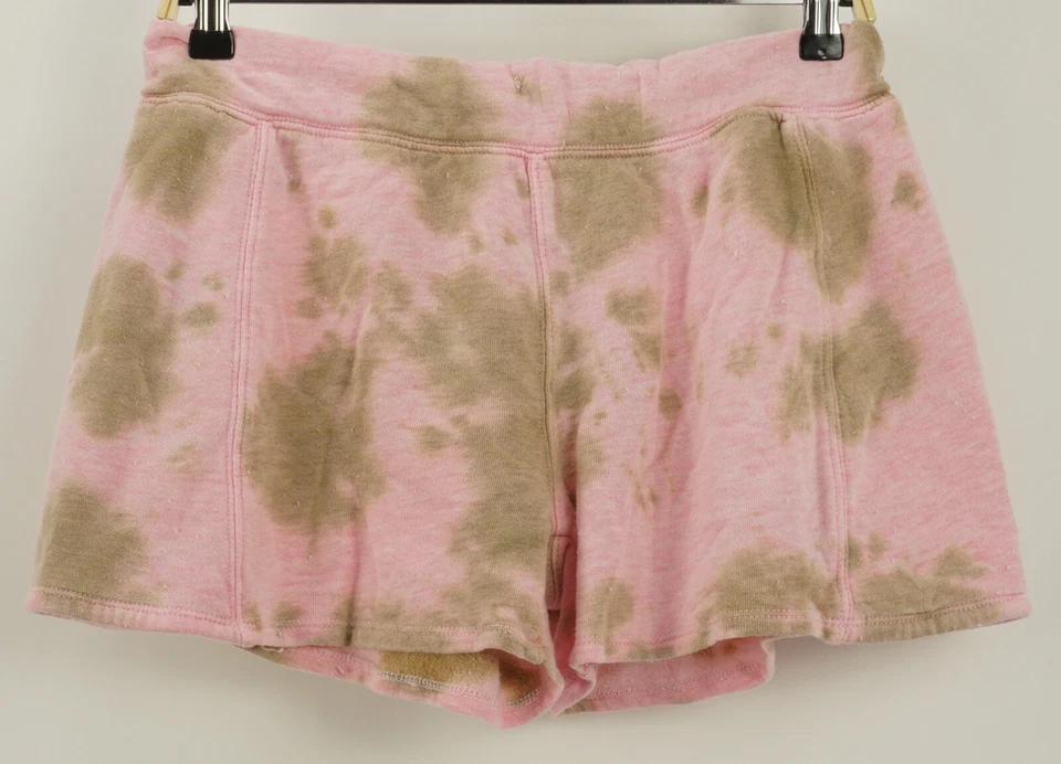 全新 Chaser Fleece 棉羊绒混纺运动短裤 女式 M 码 粉色 领带 染料 — 第 1/4 张图片