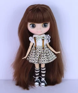 Full Set Middie Blythe Doll 8" with Clothes Shoes BJD Brown Hair Matte Face Gift - Picture 1 of 24