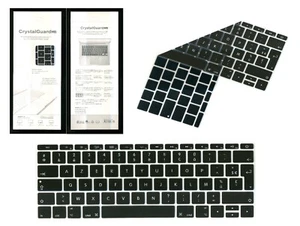 Apple MacBook 12" Retina Coque de Protection Silicone Souple Noir Clavier AZERTY - Zdjęcie 1 z 6