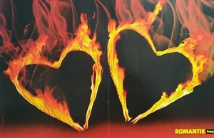CORAZONES - Póster A3 (aprox. 42 x 28 cm) - Cartel Amor Corazón Fuego Romance NUEVO - Imagen 1 de 1
