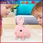 AU Kids Easter Plush Toy Electric Walk Talk Hopping Bunny Toy With Sound (Pink)