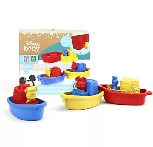 Green Toys mickey mouse linking boats - CB - Picture 1 of 4
