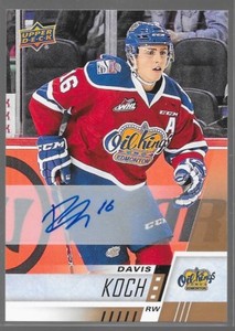 17/18 UD CHL Auto Davis Koch 27 Oil Kings