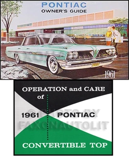 Manuale Di Proprietà Set Di Libri Pontiac Bonneville E Catalina Convertible 1961 - Immagine 1 di 1