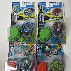 Lot of 4 mixed Beyblade Burst Rise and turbo Sling Shots ~ SEALED IN PACKAGE. - Picture 1 of 3