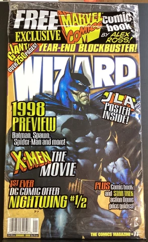 Wizard Magazine #77 Batman '97 Giant Year-End McFarlane Perez SEALED! 1998 Cover