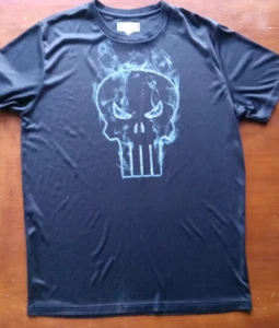 The Punisher Marvel Mens XL Black White Skull Logo Athletic Shirt - Imagen 1 de 11
