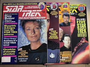 LOT OF 4 DIFFERENT STAR TREK NEXT GENERATION MAGAZINE ISSUES #8, 10, 23, & 29 - Imagen 1 de 5