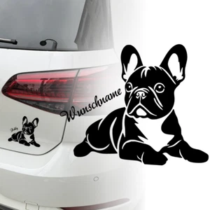 Auto Aufkleber | Französische Bulldogge Wunschname Personalisiert | Sticker 439 - Bild 1 von 3
