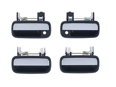 4pc Front & Rear Right + Left Outer Door Handle Chrome For Toyota Hilux 1995-05 - Image 1 of 4