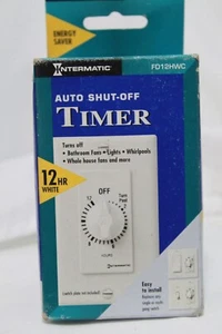 Interruptor de dial temporizador de pared Intermatic FD12HWC 12 horas apagado automático blanco - Imagen 1 de 7