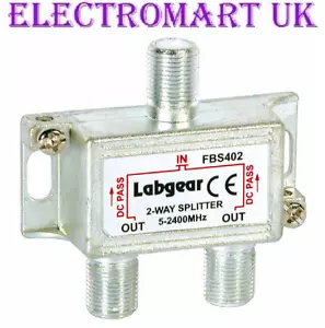 LABGEAR SPLITTER ANTENNA TV DIGITALE 2 VIE VIRGIN SKY SATELLITE BANDA LARGA - Foto 1 di 1