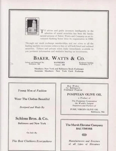 Original 1929 (Ferris) Baker Watts & Co Print-Ad/Pompeian Olive Oil/ Baltimore - Picture 1 of 1