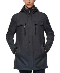 Marc New York "Doyle" Men's Large Navy Blue Hooded Water Resistant Jacket - Picture 1 of 3