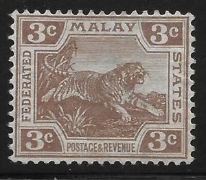 1906  MALAYA  SC#41  "TIGER"🔥 MNG  VF - Picture 1 of 2