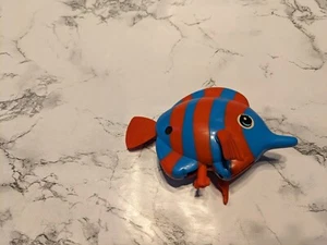 Vintage Aufziehspielzeug Fisch rot blau Streifen - Bild 1 von 2