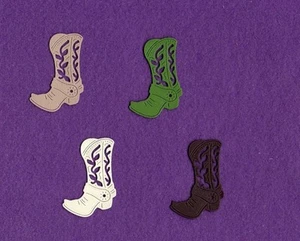 COWBOY 2 BOOT 2 die cuts scrapbook cards - Picture 1 of 1