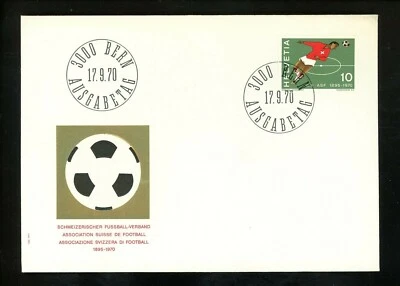 Postal History Switzerland FDC #517-520 SET OF 4 Soccer futbol wildlife 1970 - Image 1 of 4