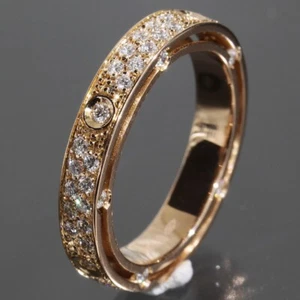 DAMIANI D Side Full Diamond Ring US5 K18PG Pink Gold E1762 - Picture 1 of 6