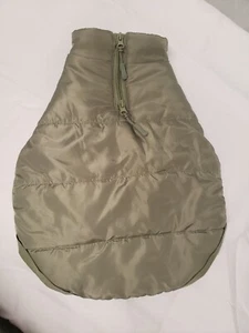 Boots & Barkley Target Puffy Belted Dog Vest Sage Green W/ Zipper Size Medium - Picture 1 of 7